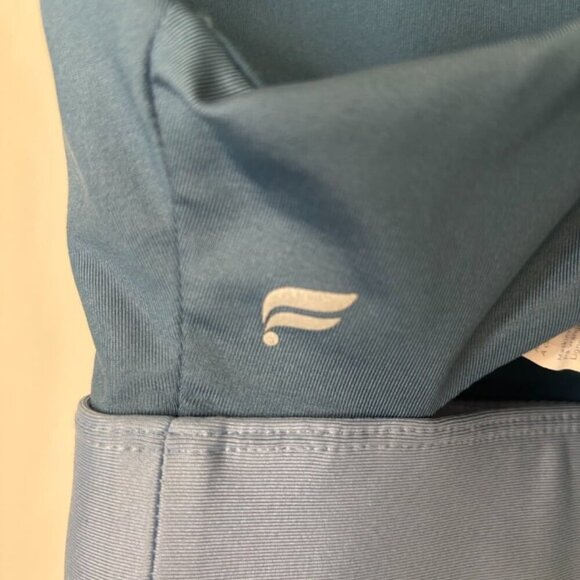 Fabletics Ella No-Bounce Sports Bra—Real Teal Shine/Blue Dusk Shine/Reflective—L - Picture 7 of 9